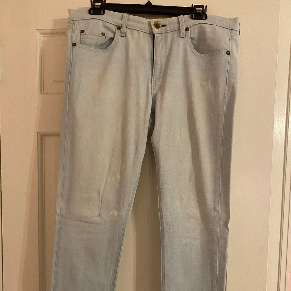 Rag & Bone cropped whitewashed skinny jeans